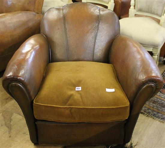 Leather club chair